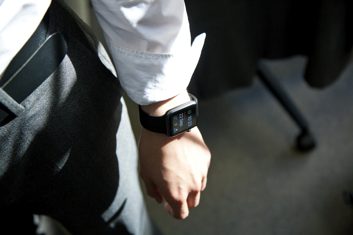 Smartwatch moderne au poignet